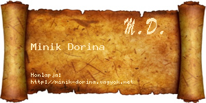 Minik Dorina névjegykártya